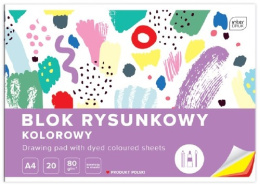 BLOK RYSUNKOWY A4 20 KARTEK KOLOR , INTERDRUK