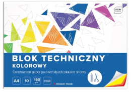 BLOK TECHNICZNY A4 10 KARTEK KOLOR BARWIONY W MASIE , INTERDRUK