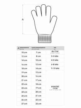 RĘKAWICZKI MŁODZIEŻOWE Z ODBLASKIEM OK CZARNE 22 cm R-201 , BESNAZZY